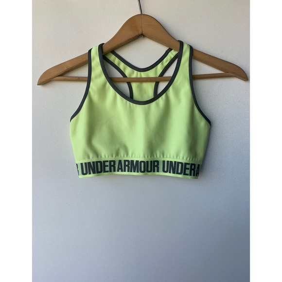 XS, UnderArmour, lemony lime sports bra 🍋 - Picture 3 of 11